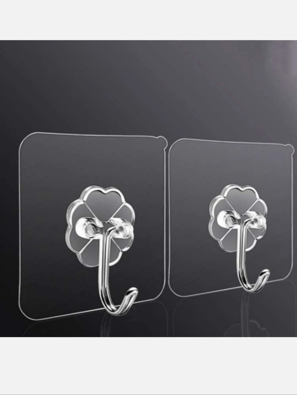 2 adhesive wall hooks